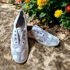 Keds Casual Tan & Cream Slip-On Canvas Sneakers